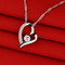 Purpurowy Srebrny W kształcie serca Krystalicznie diament Biżuteria Naszyjnik Kobiet - Strona 3