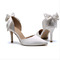 Białe buty ślubne satynowe buty ślubne szpilki modele jesienne i zimowe - Strona 2