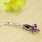 Moda purpurowy inkrustowany diamentem Insect Silver Necklace - Strona 3