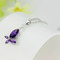 Moda purpurowy inkrustowany diamentem Insect Silver Necklace - Strona 2