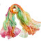 Szalik Lato Real silk Tassels printing Fioletowy Długie - Strona 3