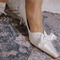 Szpiczaste pojedyncze buty białe koronkowe buty dla druhny ślubne buty ślubne - Strona 3