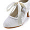 Białe koronkowe buty ślubne plus size szpilki dla druhen - Strona 3