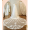 Luksusowy welon kościelny w kolorze kości słoniowej w stylu vintage, koronkowy welon ślubny - Strona 5
