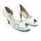 Satynowe buty ślubne w dużym rozmiarze koronkowe szpilki w kwiaty buty ślubne druhna - Strona 2