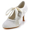 Białe koronkowe buty ślubne plus size szpilki dla druhen - Strona 1