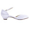 Białe buty ślubne z płytkimi ustami na grubym obcasie proste satynowe szpilki 3CM - Strona 5