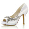 Zapatos de boda para mujer Brillo de boda Cristal con lentejuelas Joyas Tacones de boda Zapatos de novia Diamante de imitación Cristal Tacón alto Tacón de aguja Peep Toe - Strona 5