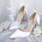Białe buty ślubne satynowe buty ślubne szpilki modele jesienne i zimowe - Strona 1
