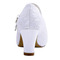 Białe koronkowe buty ślubne na grubym obcasie z okrągłym noskiem szpilki buty ślubne druhna - Strona 5