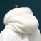 Zimowy długi płaszcz ciepły ciepły pluszowy szal biały gruby płaszcz - Strona 4