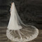 Welon ślubny z dużym ogonem welon na zdjęcia ślubne z grzebieniem do włosów welon z koronkową aplikacją - Strona 1
