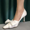 Szpiczaste pojedyncze buty białe koronkowe buty dla druhny ślubne buty ślubne - Strona 2