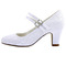 Białe koronkowe buty ślubne na grubym obcasie z okrągłym noskiem szpilki buty ślubne druhna - Strona 3