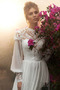 Sprzedaż Naturalne talii Ogród Koszulka rękaw Sukienka ślubne - Strona 3