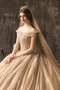 Krótki rękaw Dew ramię Formalny Sznurowane Naturalny talia Sukienka ślubne - Strona 5
