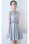 Sznurowane Linia A Glamour Średni Satyna Sukienka dla Druhen - Strona 5