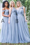 Tiul Linia A Akcentowane łuk Średni Elegancki Sukienka dla Druhen - Strona 1