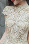 Krótki rękaw Naturalny talia Frezowanie Asymetryczny Sukienka ślubne - Strona 4