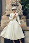 Długi rękaw Ogród Efektowne Naturalne talii Sukienka ślubne - Strona 1