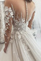 Długi rękaw Naturalny talia Nasuwki złudzenia Sukienka ślubne - Strona 3