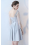 Sznurowane Linia A Glamour Średni Satyna Sukienka dla Druhen - Strona 8