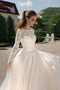Tiul Aplikacje Długi rękaw Sznurowane Sprzedaż Sukienka ślubne - Strona 4