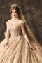 Krótki rękaw Dew ramię Formalny Sznurowane Naturalny talia Sukienka ślubne - Strona 7