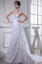 Bez ramiączek Naturalne talii Frezowanie Sznurowane Sukienka ślubne - Strona 1