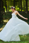 Bez pleców Naturalny talia Bez ramiączek Akcentowane łuk Sukienka ślubne - Strona 1