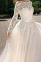 Tiul Aplikacje Długi rękaw Sznurowane Sprzedaż Sukienka ślubne - Strona 3