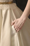 Krótki rękaw Satyna Frezowanie Dziurka Długi Sukienka ślubne - Strona 8
