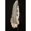 Bridal Veil Appliques Czerwona Wiosna Glamour Krótki Z Grzebieniami