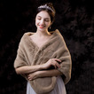 Imitacja aksamitnej ciepłej szalowej sukienki na jesień i zimę