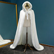 Zimowy długi płaszcz ciepły ciepły pluszowy szal biały gruby płaszcz