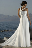 Imperium talia Plaża Plisowane Asymetryczny Szyja Sukienka ślubne