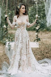 Krótki rękaw Ogród Tiul Koronka Dew ramię Średni Sukienka ślubne