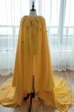 Długi elegancki ślubny koronkowy szal z 5 warstwami