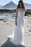 Plaża Romantyczny Koronka Sznurowane Naturalny talia Sukienka ślubne