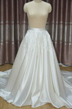 Satynowa aplikacja spódnica Suknia ślubna odpinana spódnica Odpinany tren akcesoria ślubne rozmiar niestandardowy