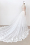 Odpinana suknia ślubna tiulowa spódnica Odpinana koronkowa suknia z długim ogonem z gazy