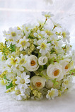 Zielone i białe kwiaty herbata kwiaty bukiet brides poślubił symulacji