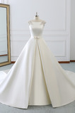 Duży Rozmiar Sznurowane Naturalny talia Zima Sukienka ślubne