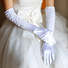 50cm Suknia ślubna Satynowe rękawiczki Performance Stage Długie rękawiczki damskie