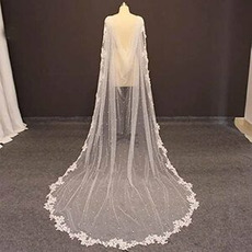 Suknia ślubna dla nowożeńców perłowy szal welon spływowy koronkowy szal