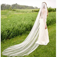 Ślub ciągnący się prosty welon biały cielisty welon akcesoria do sukni ślubnej