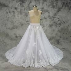 odpinana suknia ślubna z dużym trenem księżniczka koronkowa spódnica odpinana spódnica akcesoria ślubne rozmiar niestandardowy