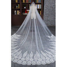 Wedding Veil koronki formalnego kościoła podszyte zimną koronką