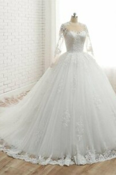 Nasuwki złudzenia Tiul Długi Sprzedaż Formalny Sukienka ślubne