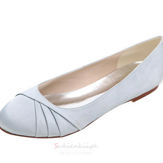 Płaskie plisowane satynowe buty damskie buty na bankiet doroczne spotkanie buty ślubne - Strona 8